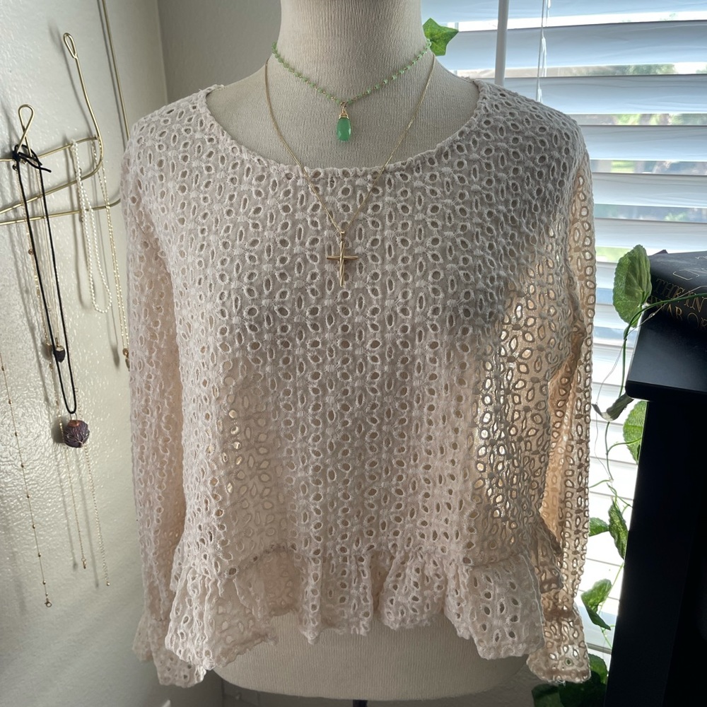 NECTAR🍊 Eyelet Blouse